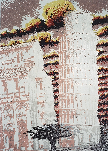1983 - Das schiefe Bild von Pisa - Gouache a Karton - 100x70cm.jpg
